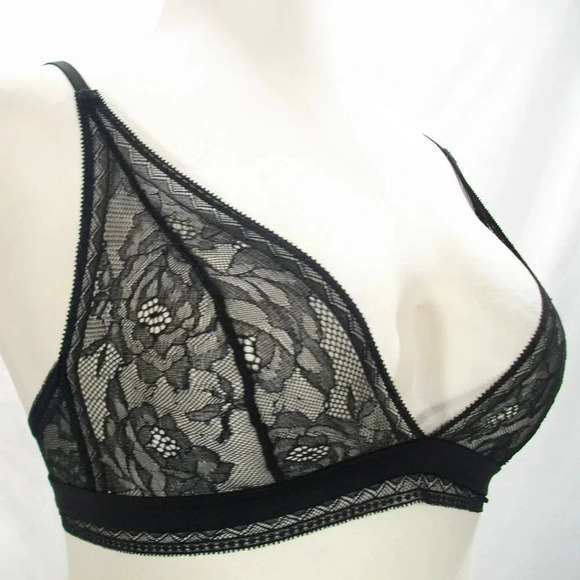 XS X-SMALL Calvin Klein QF1944 CK Black Obsess Unlined Triangle Wire Free Black - Picture 8 of 11